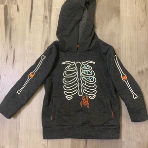 Cat & Jack Skeleton Hoodie Sweatshirt Glow in Dark 18M Halloween